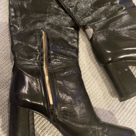 Zara Leather Knee-high Dress Boots - Picture 4 of 9
